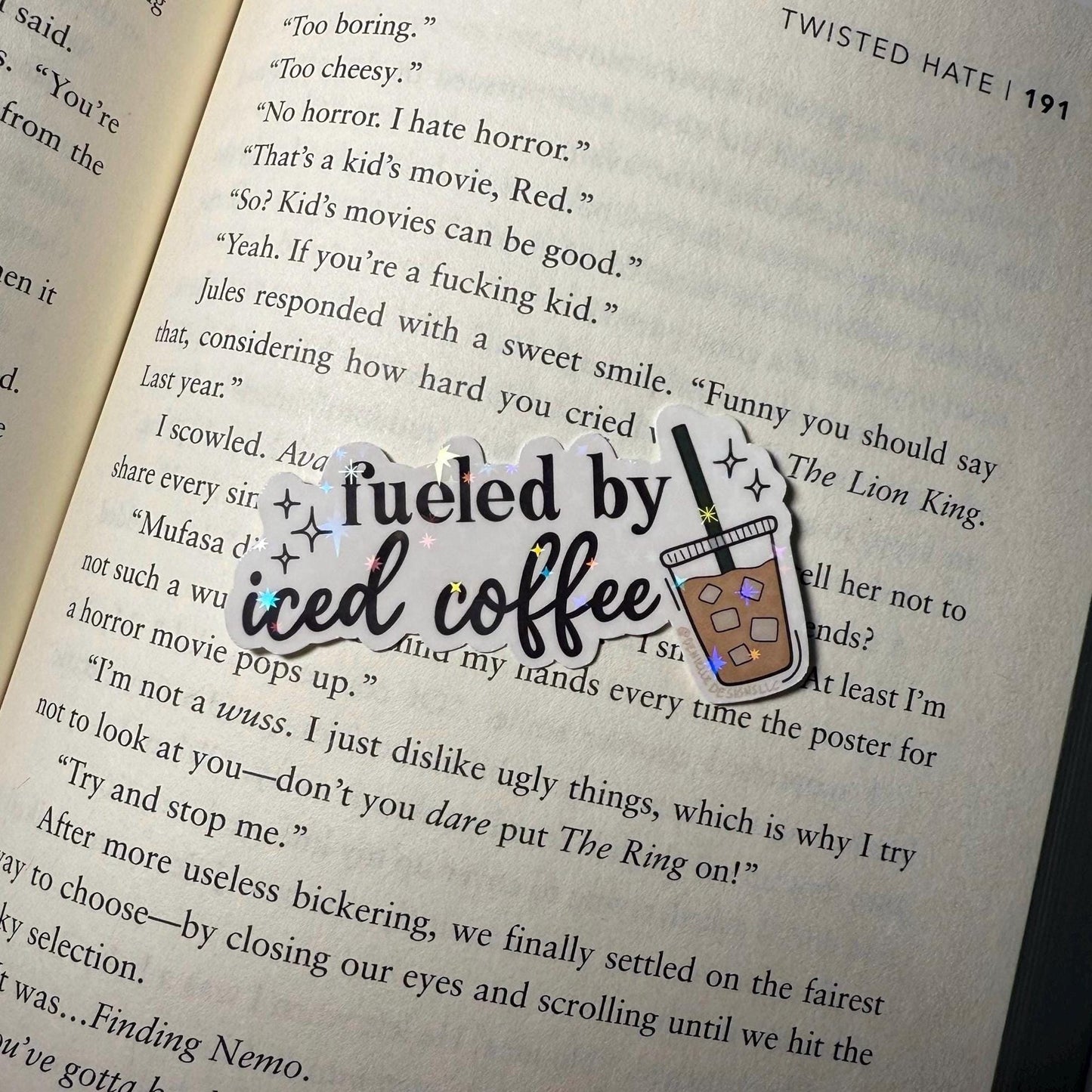 Fueled By Iced Coffee Vinyl Sticker