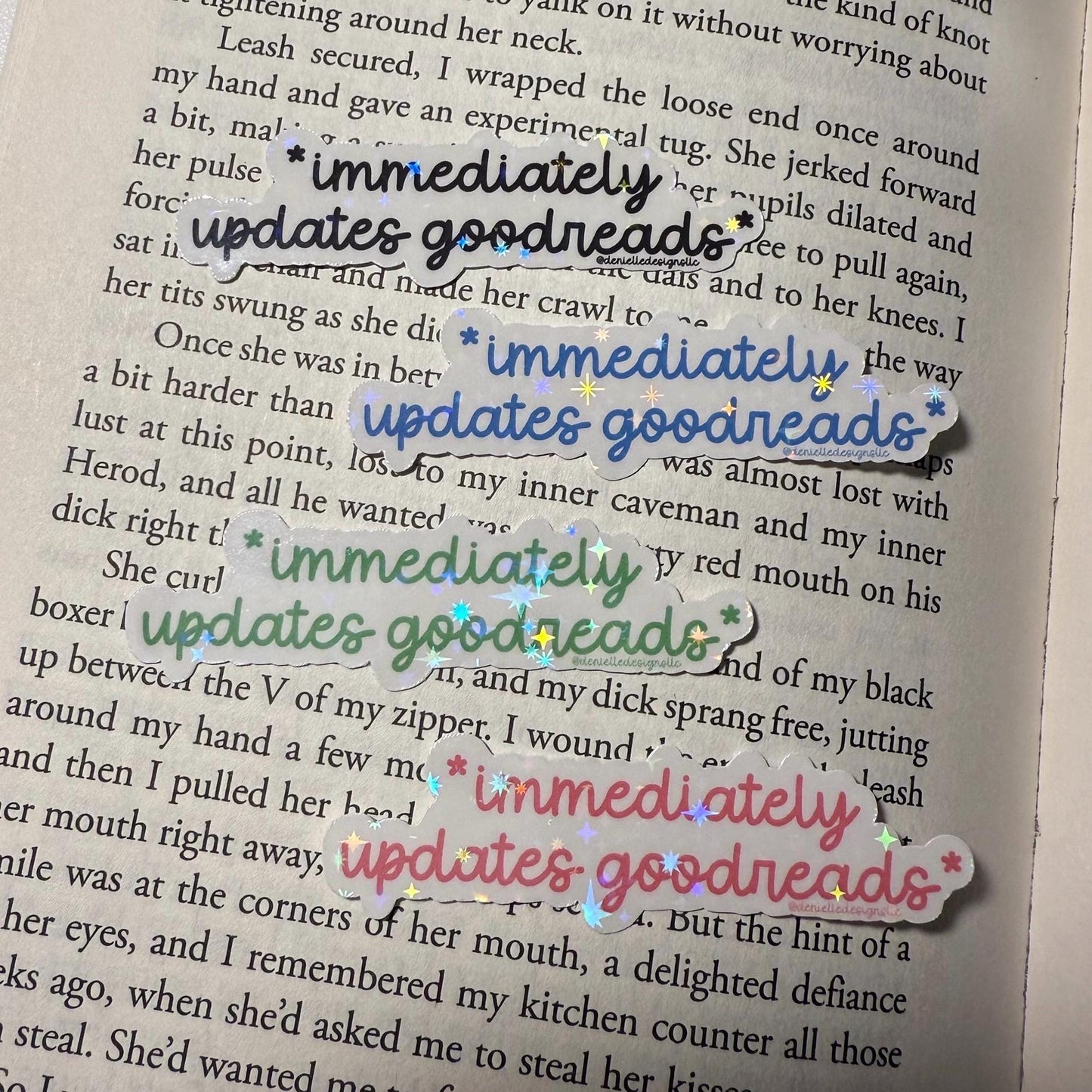 Immediately Updates Goodreads Vinyl Sticker