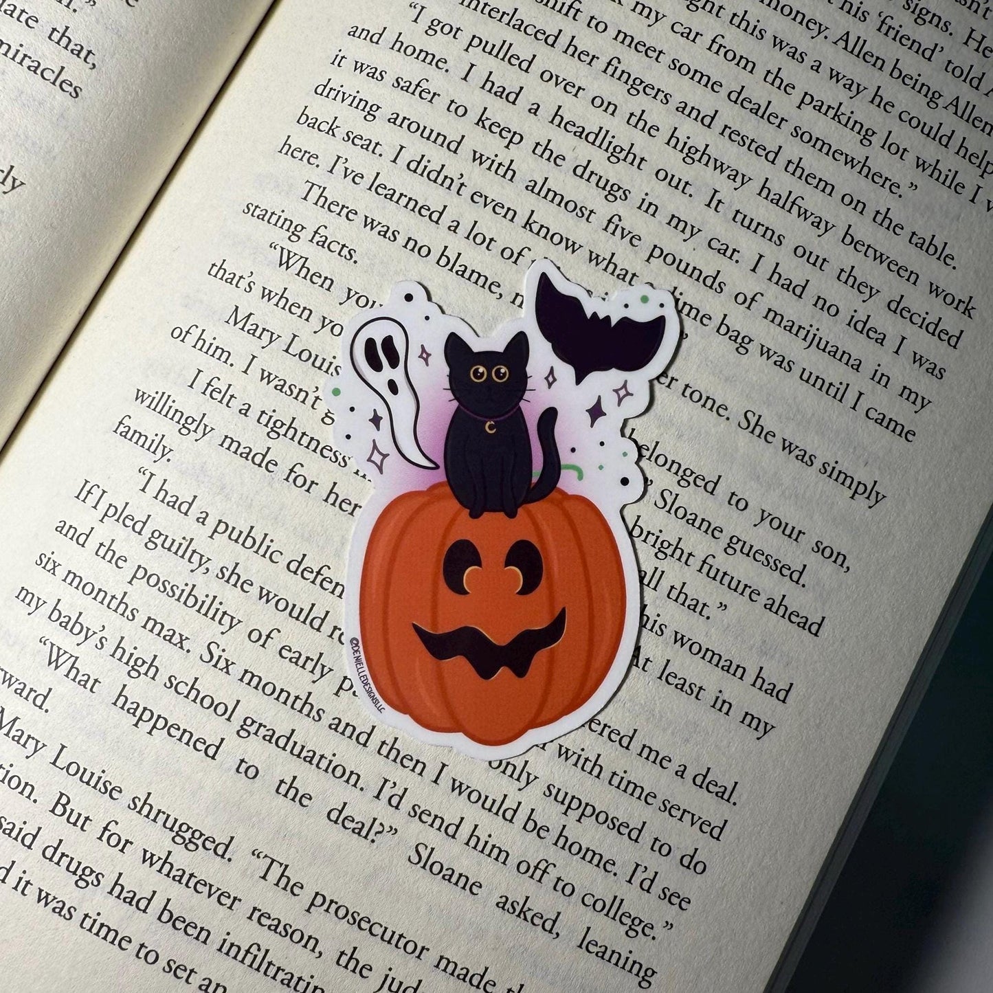 Spooky Cat Vinyl Sticker