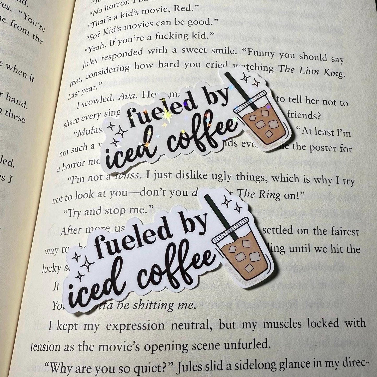 Fueled By Iced Coffee Vinyl Sticker