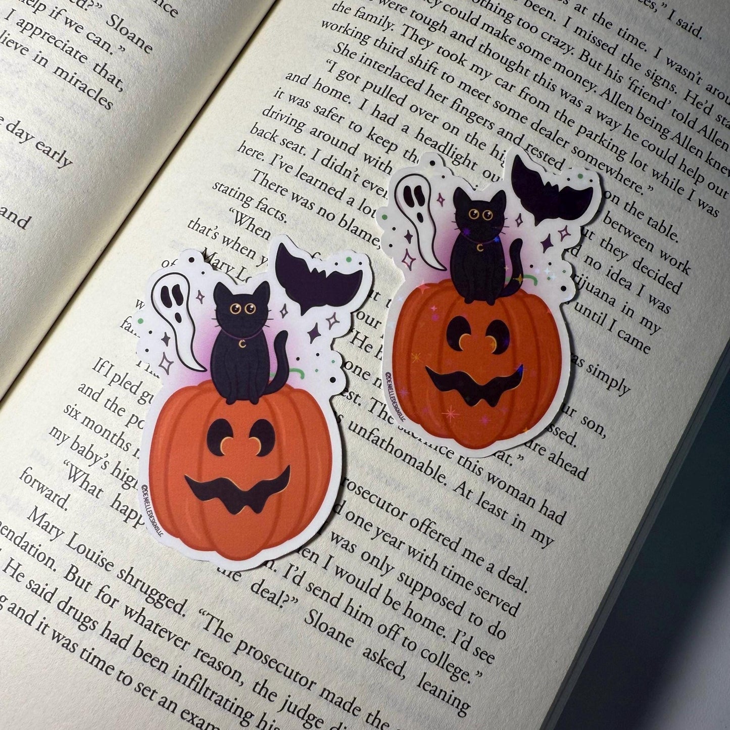 Spooky Cat Vinyl Sticker