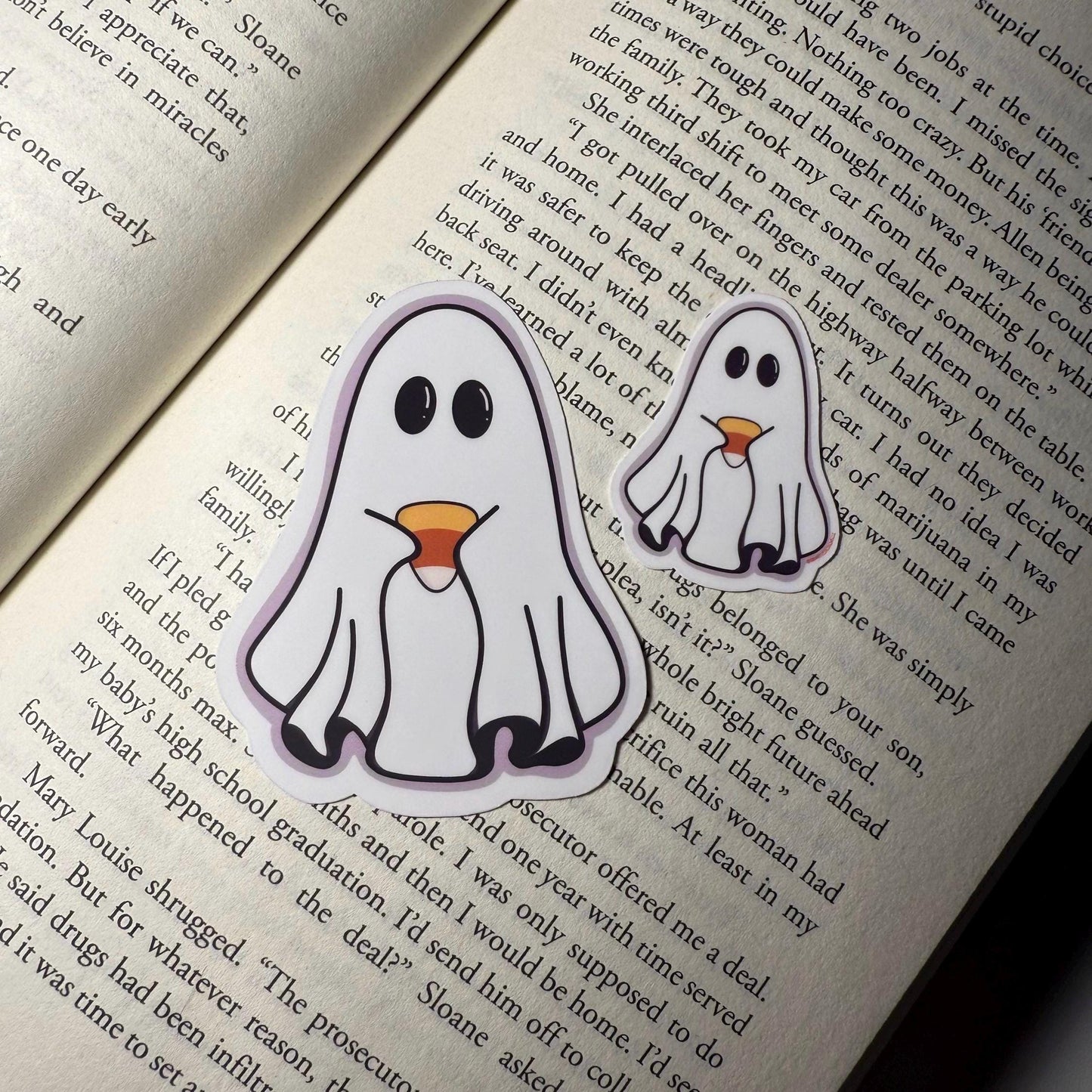 Candy Corn Ghost Vinyl Sticker