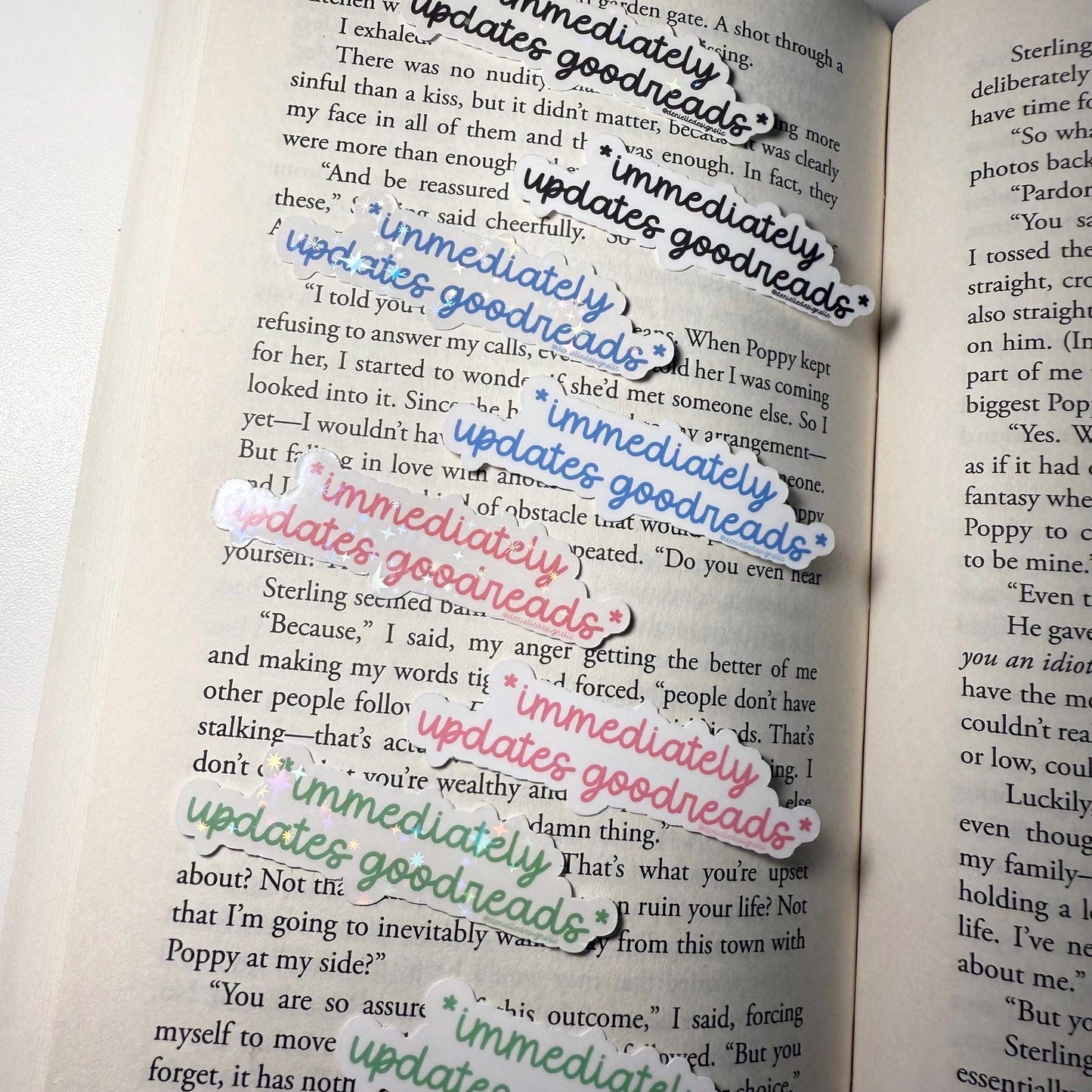 Immediately Updates Goodreads Vinyl Sticker