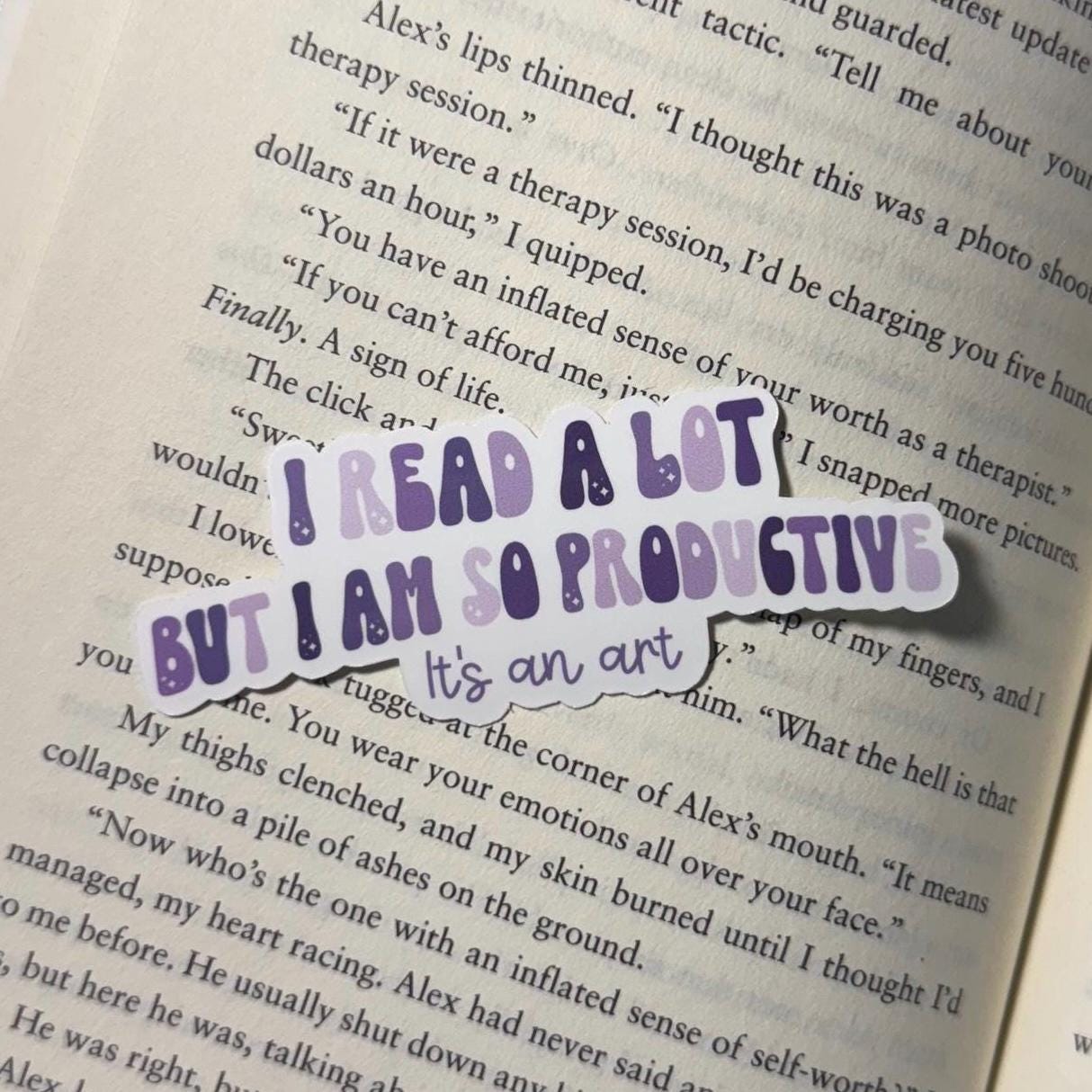 I Read A Lot Vinyl Sticker