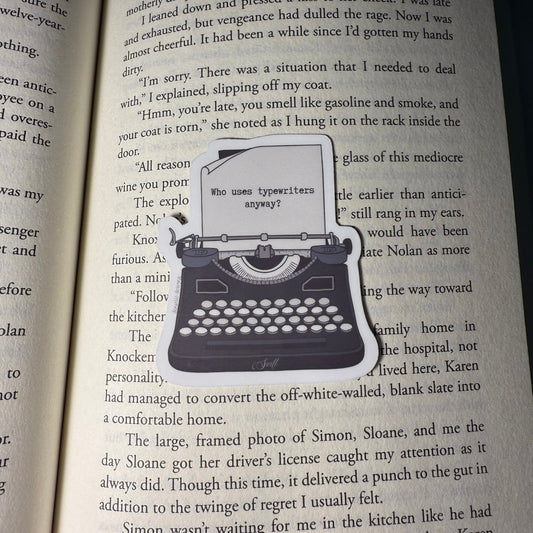 Who Uses Typewriters Anyway Vinyl Sticker