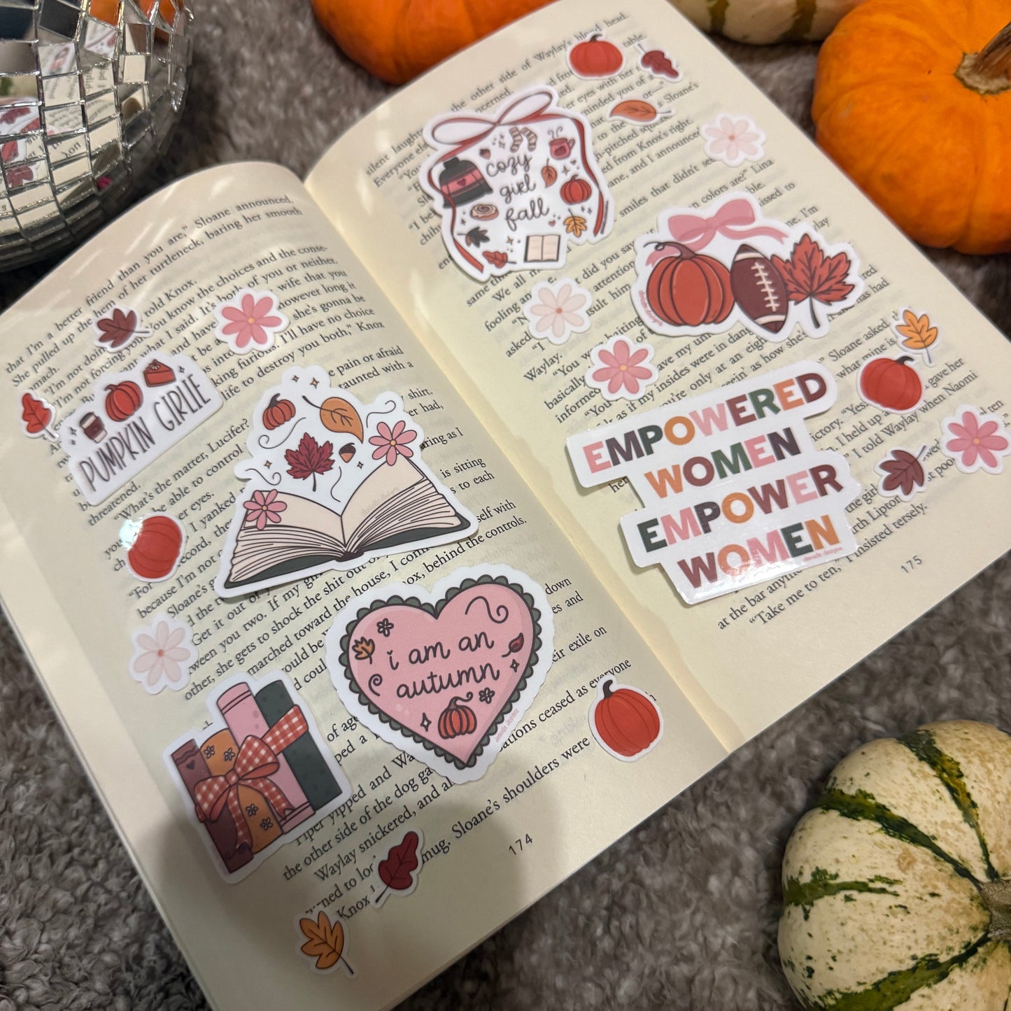 Fall Into A Good Book Vinyl Sticker