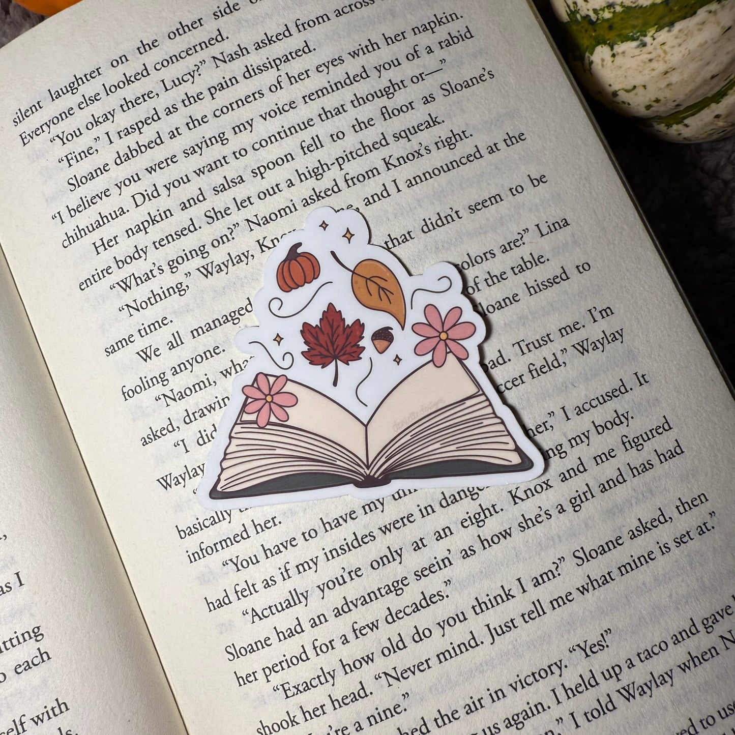 Fall Into A Good Book Vinyl Sticker