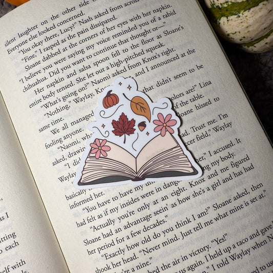 Fall Into A Good Book Vinyl Sticker