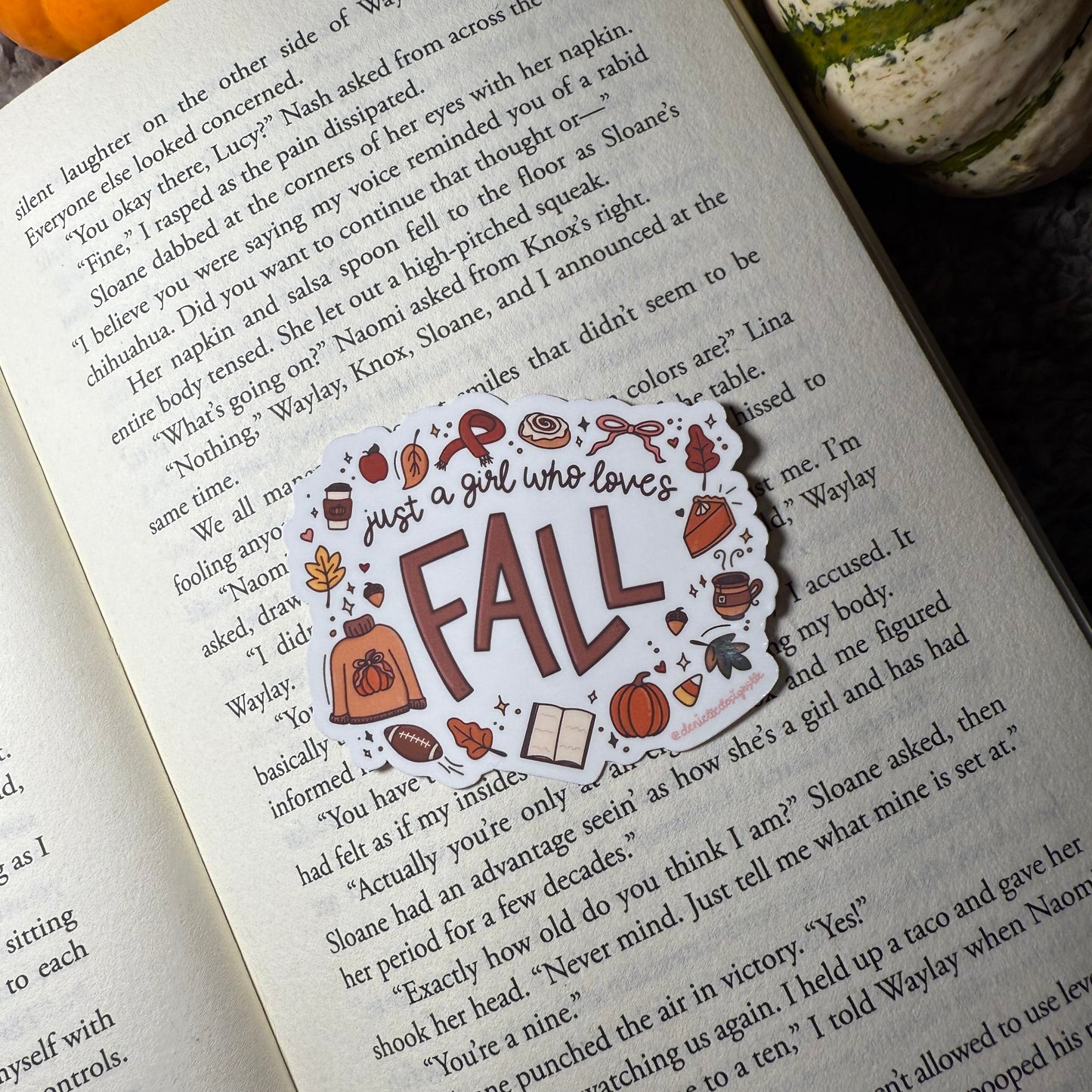 Just A Girl Who Loves Fall Vinyl Sticker