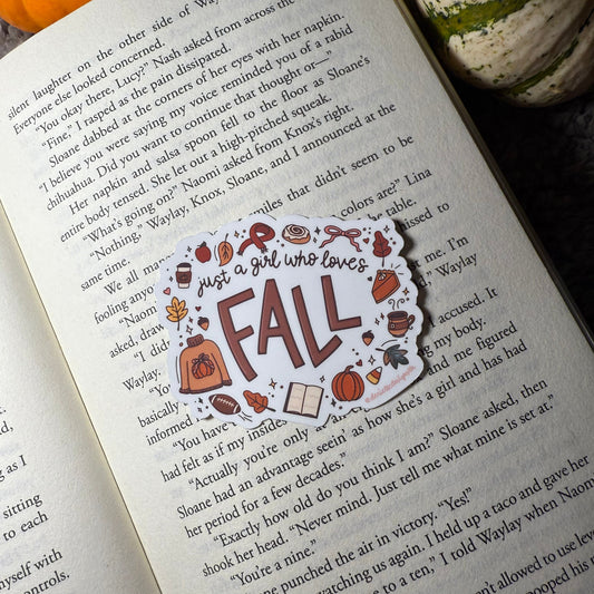 Just A Girl Who Loves Fall Vinyl Sticker