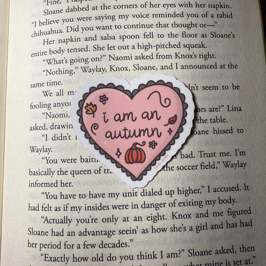 I Am An Autumn Vinyl Sticker