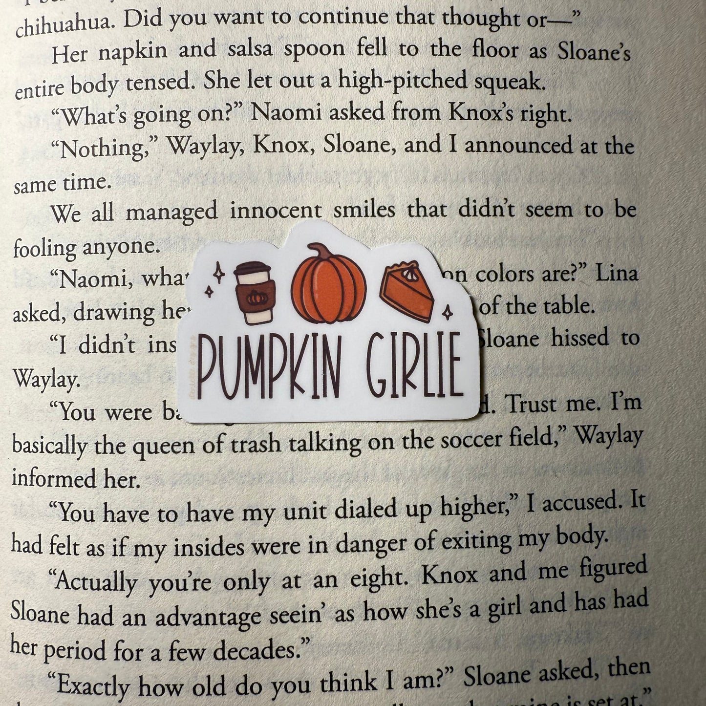 Pumpkin Girlie Vinyl Sticker