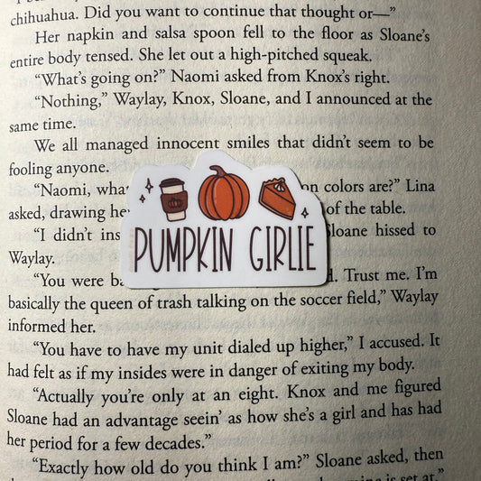 Pumpkin Girlie Vinyl Sticker