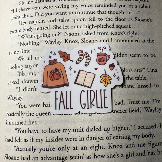 Fall Girlie Vinyl Sticker