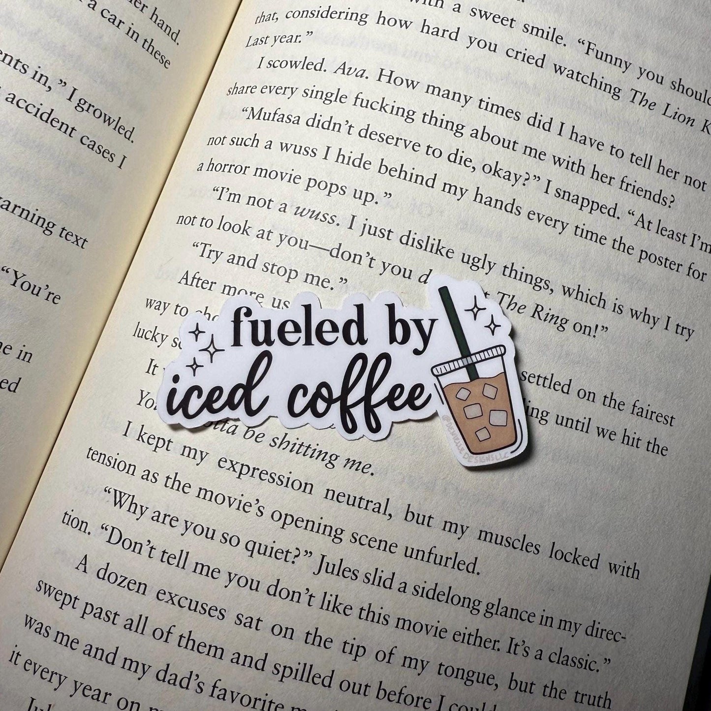 Fueled By Iced Coffee Vinyl Sticker