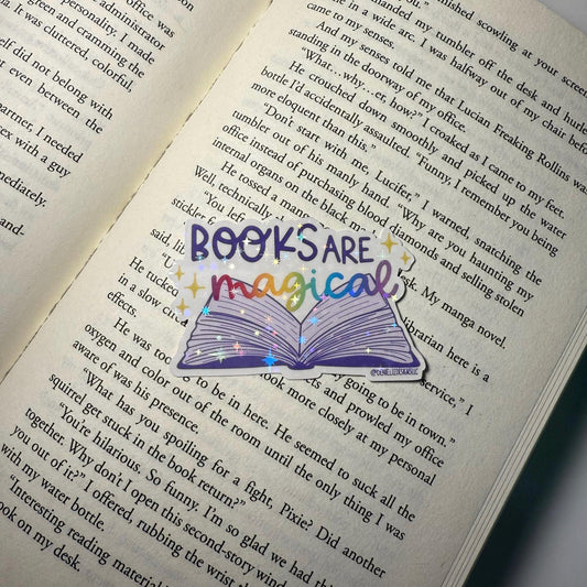 Books Are Magic Vinyl Sticker
