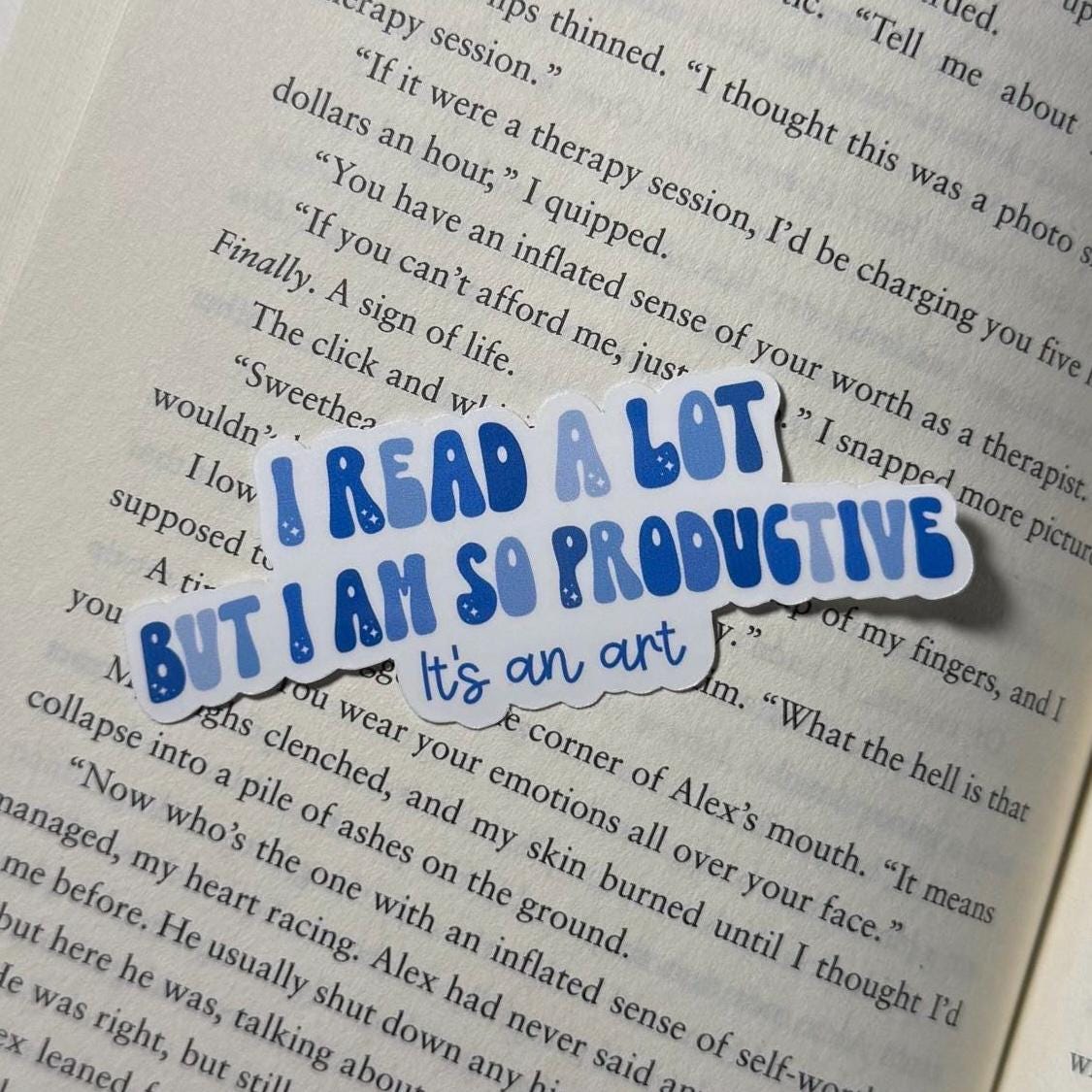 I Read A Lot Vinyl Sticker