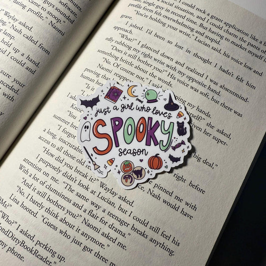Just A Girl Who Loves Spooky Season Vinyl Sticker