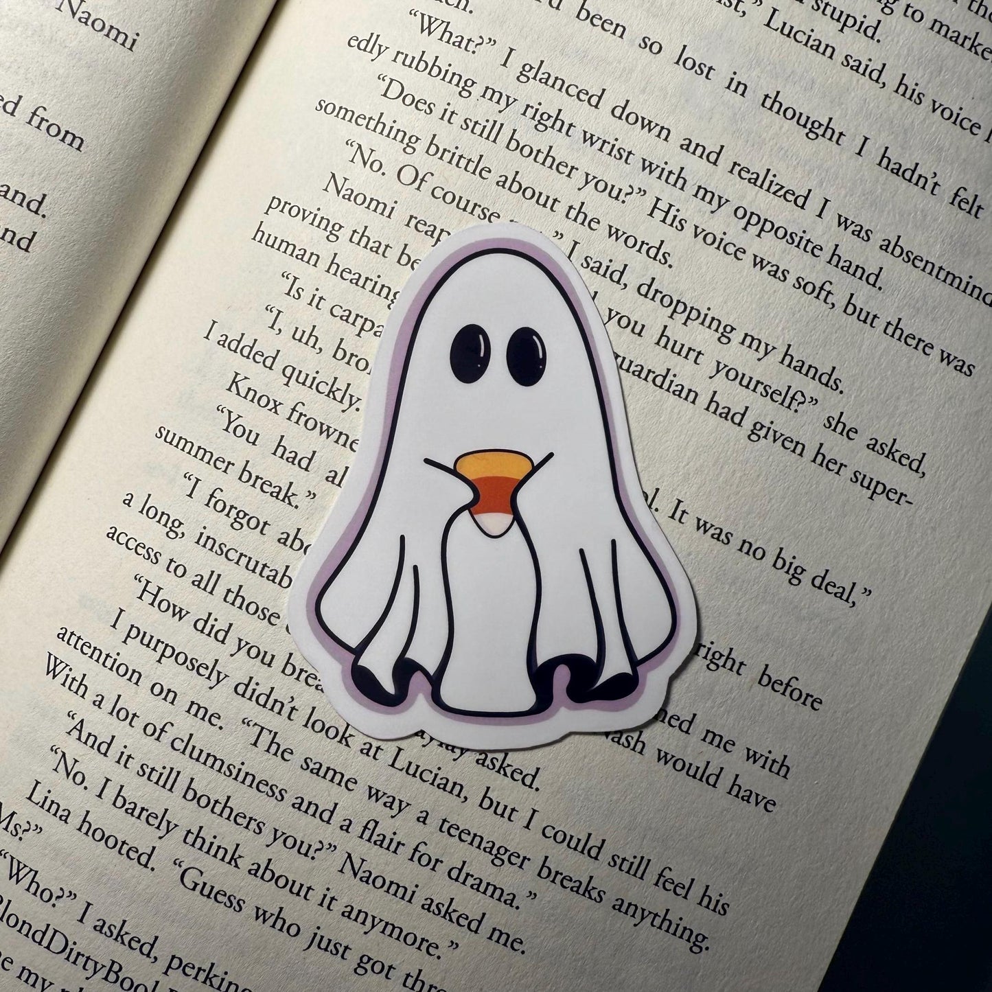 Candy Corn Ghost Vinyl Sticker